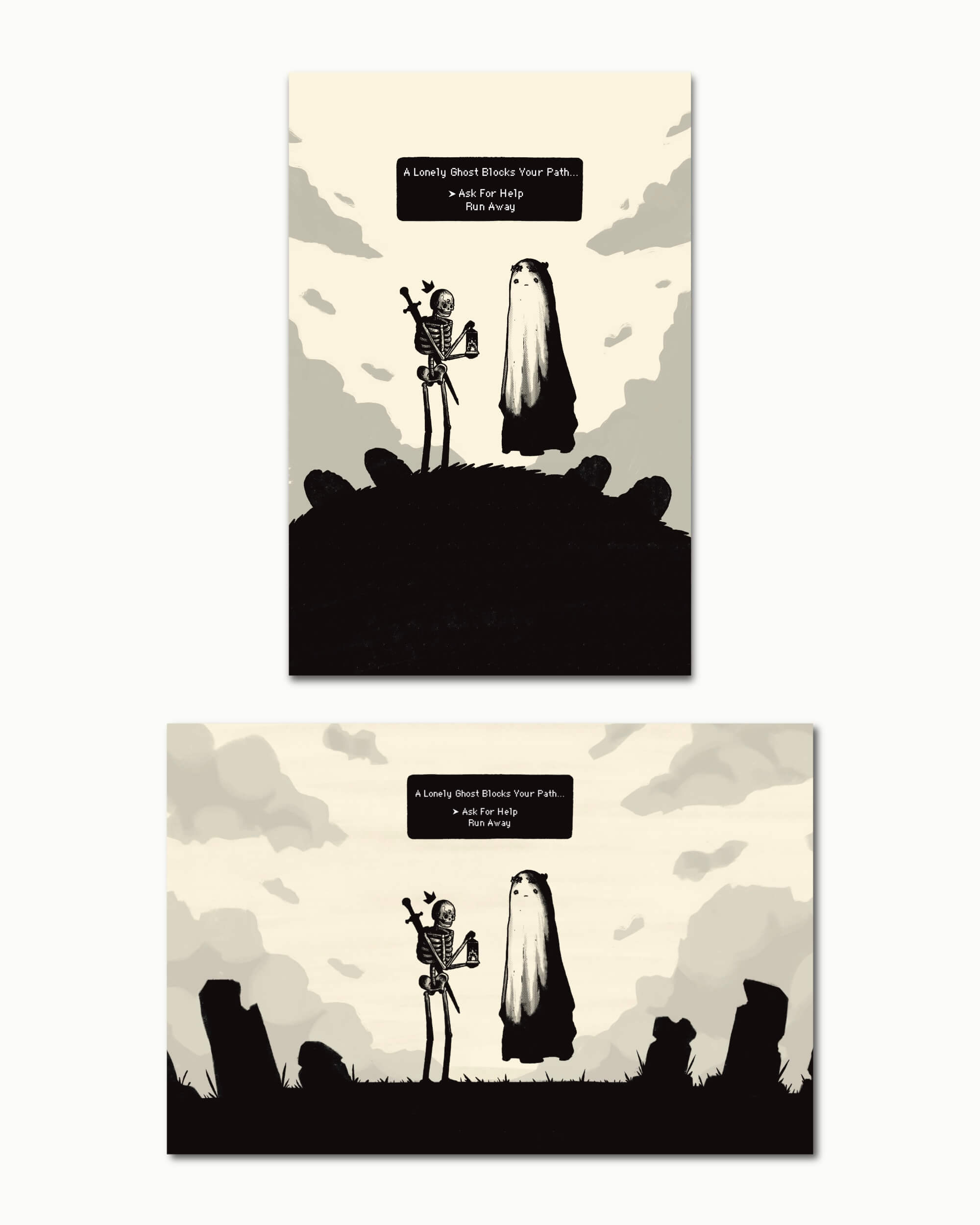 Lonely Ghost Art Print