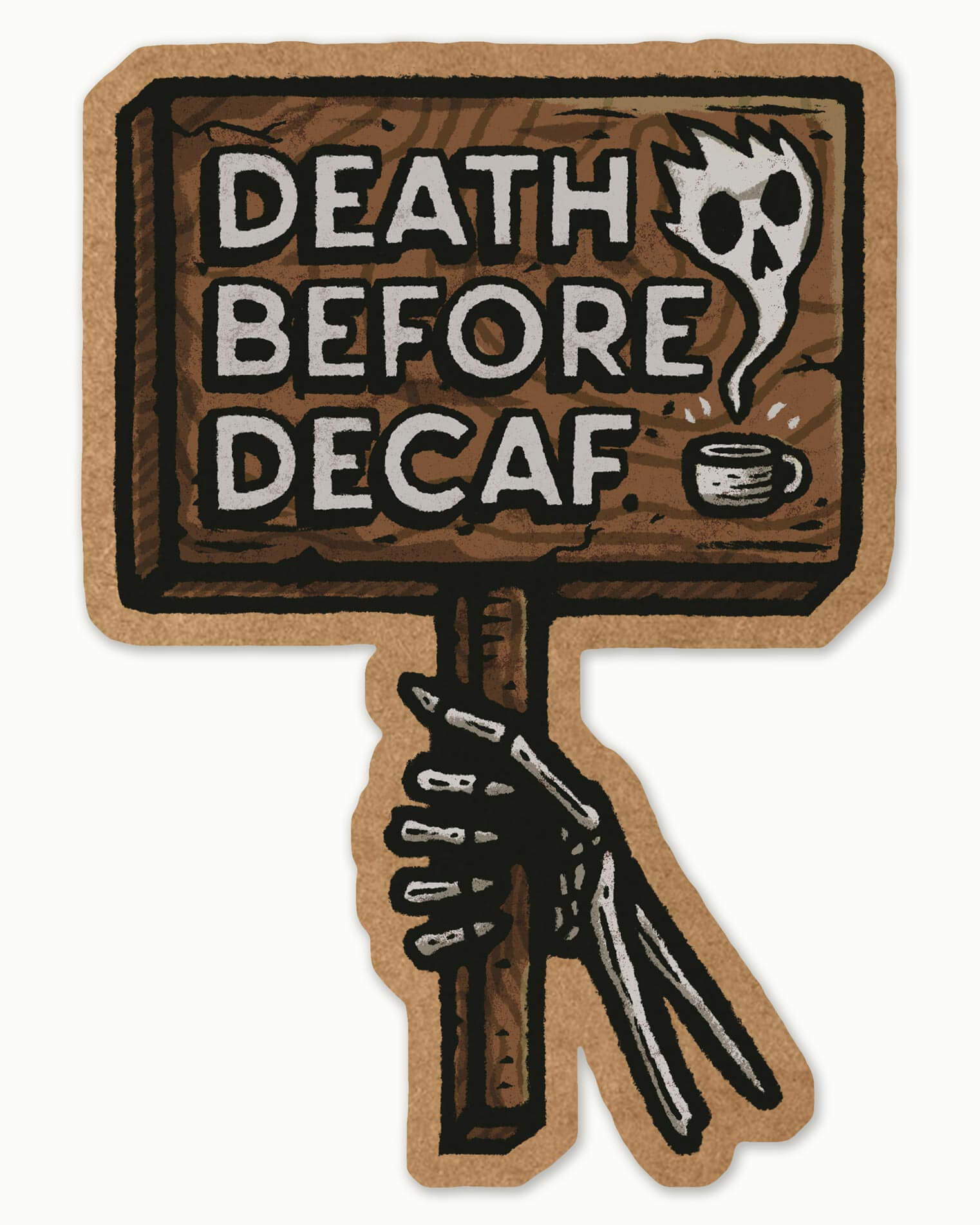 NO DECAF | Kraft Sticker