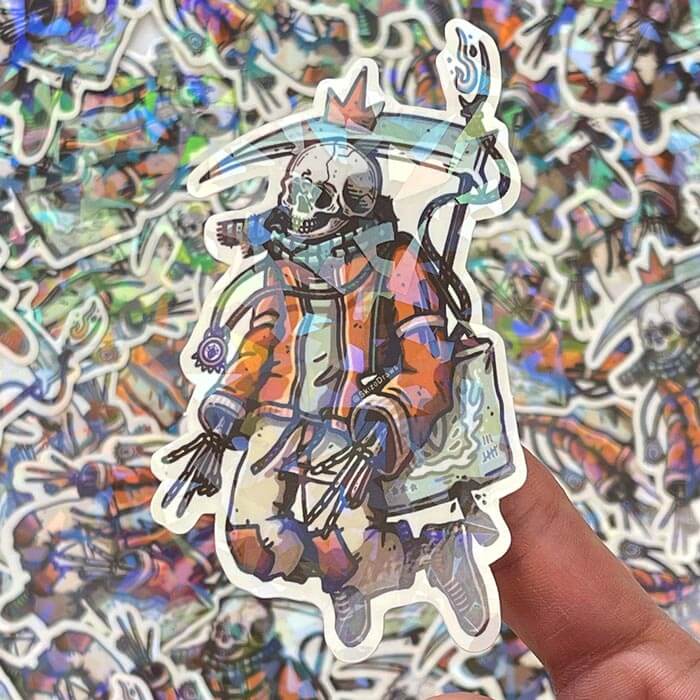 Orange Reaper | Holographic Sticker