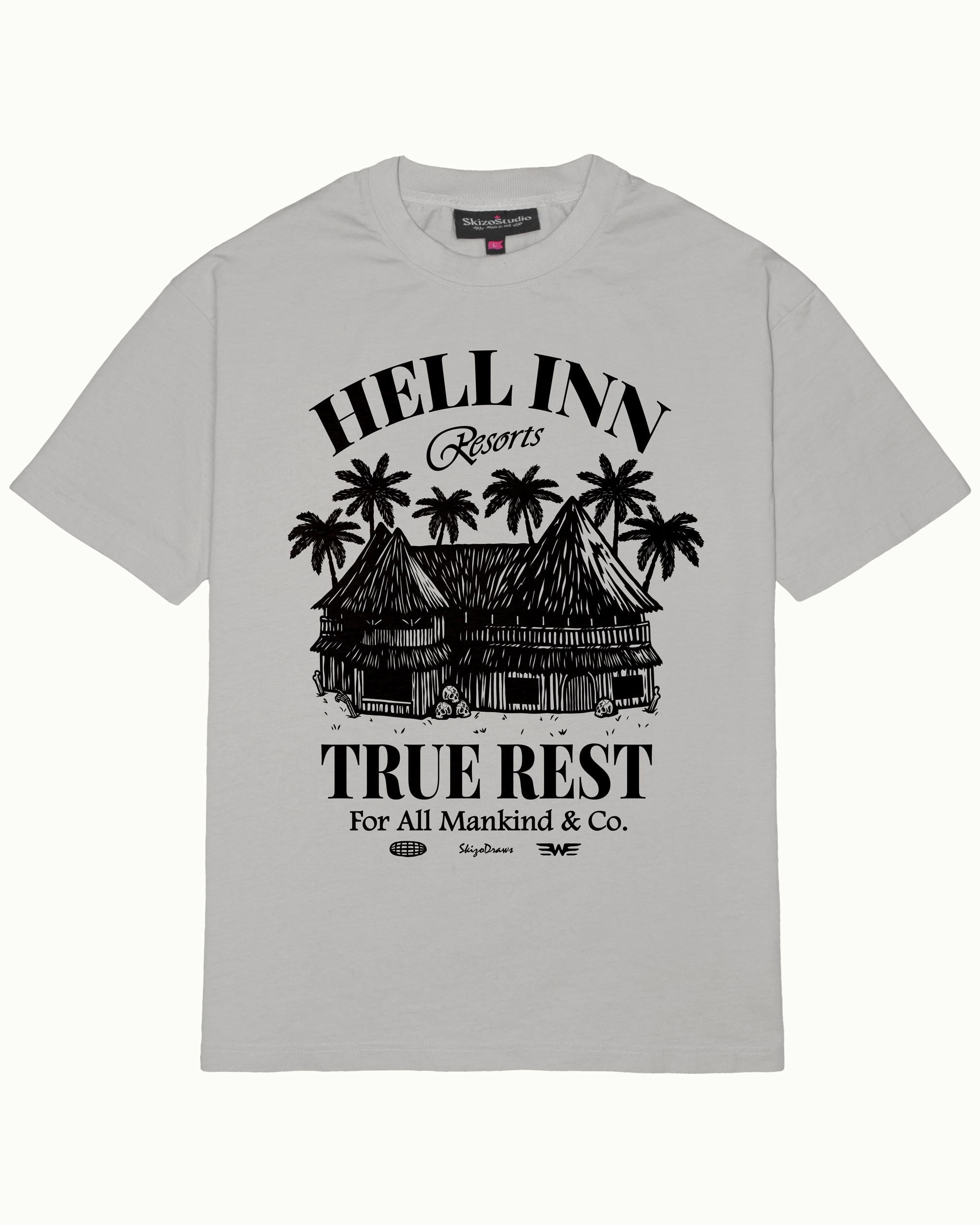 【Raucohouse】Hell hand printing over t-shirt PARANOID T-shirt · Grindestroy E-Shop · Online Store Powered
