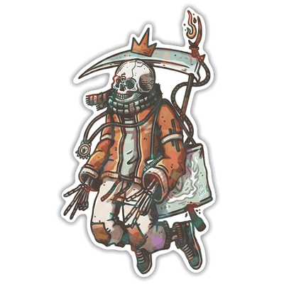 Orange Reaper | Holographic Sticker