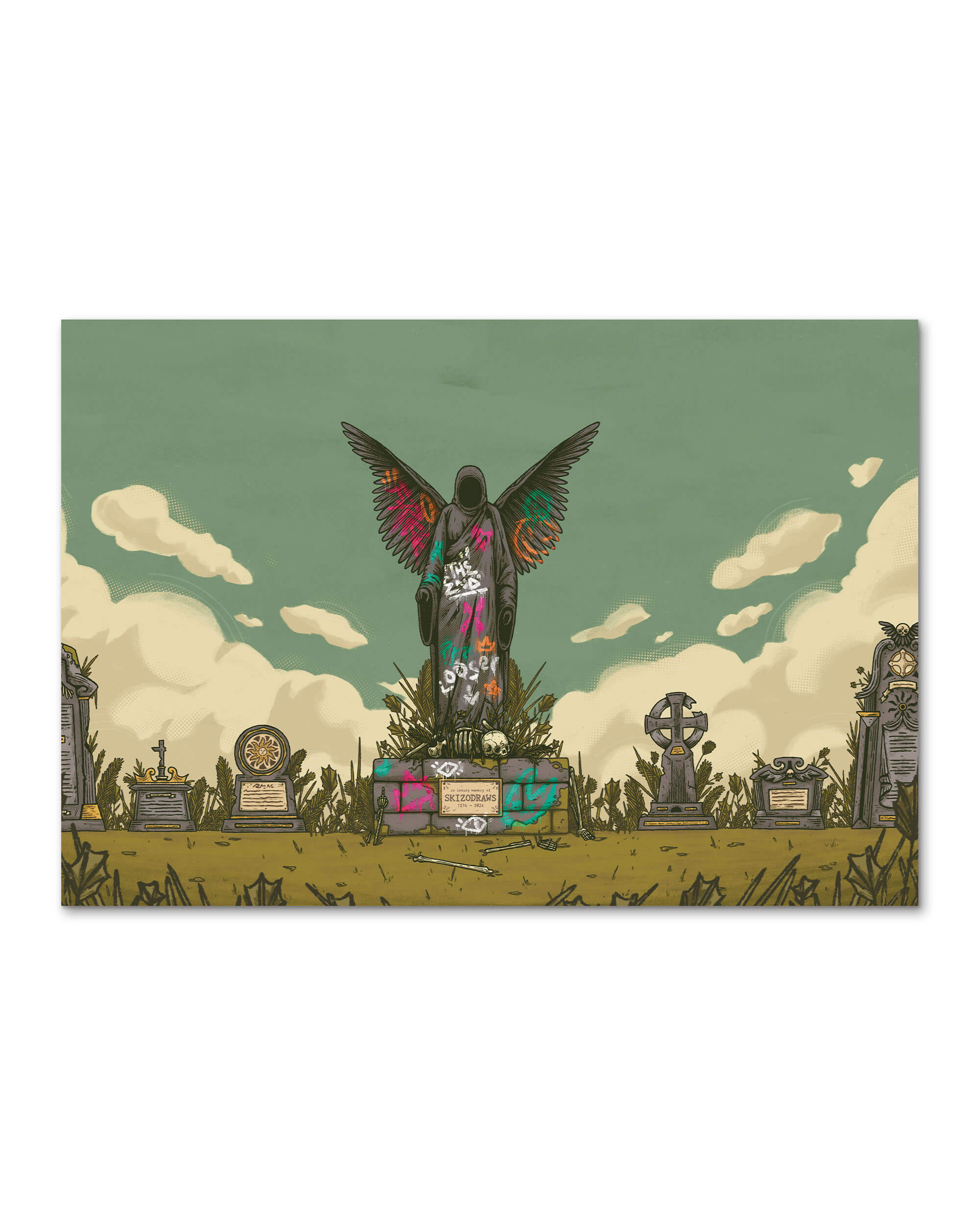 Game Over Graffiti Print